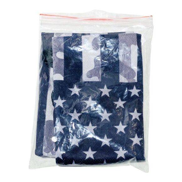 SHEIN Sun Protection Earhook Neck Gaiter American Flag Grey Black - Picture 9 of 9